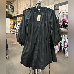 Black Button-Down Dress or swim suit cover NWT Multiple sizes available